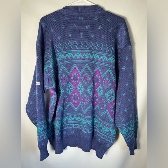 Vintage Steffner Made in Austria 100% Pure New Wool Fair Isle Sweater Size XL - Picture 8 of 8